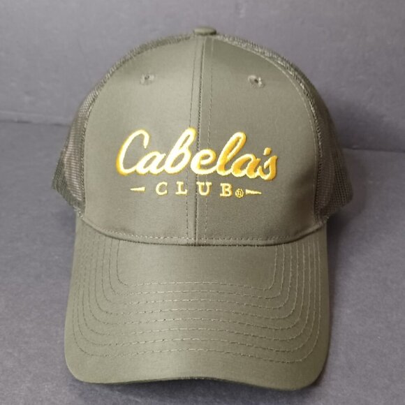 Unbranded Other - Cabelas Club Baseball Hat Cap Green Adjustable Snapback Mesh Back Green NEW